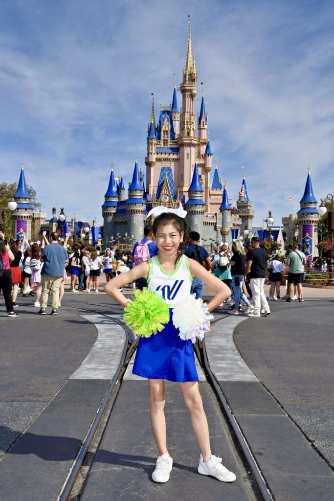 Roselyn at Disney World Varsity Spirit performance, a pivotal moment in her all-star cheer journey